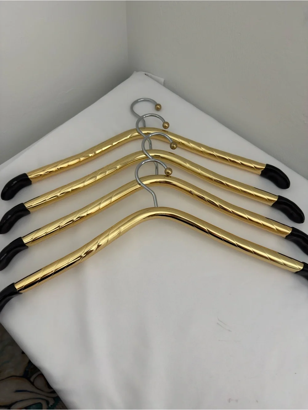 Brass Tubular “Hollywood” Hangers Set of 4